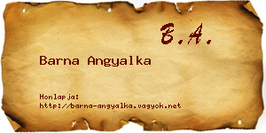 Barna Angyalka névjegykártya